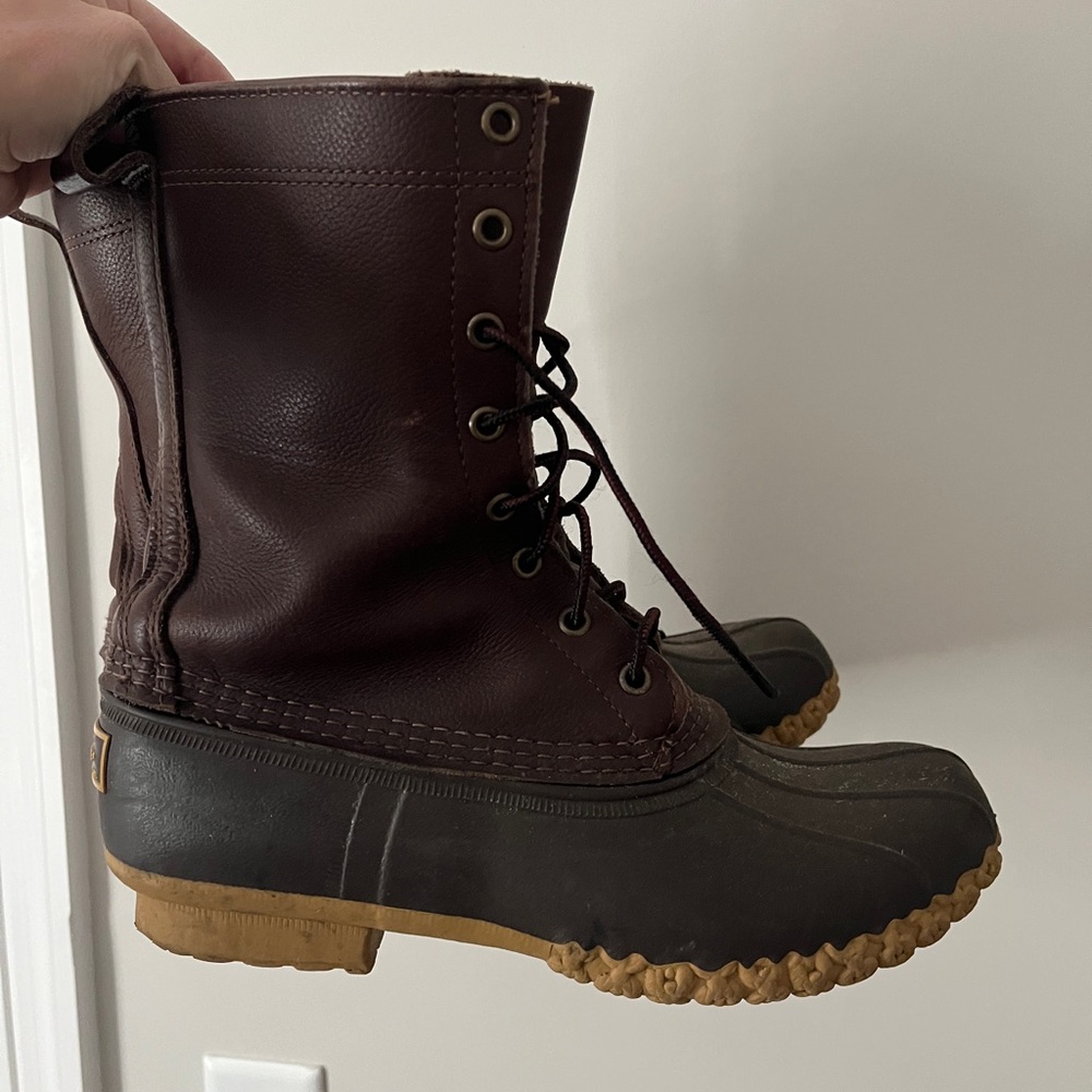 Men’s L.L. Bean Dark Brown Duck Boots size 8M